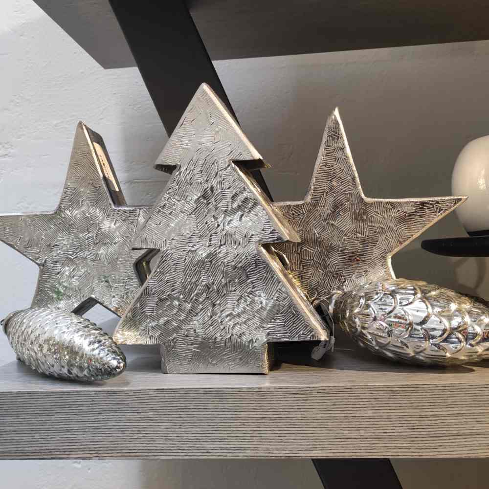 Colección GRECIA Decoraciones metálicas para centro de mesa en cena navideña