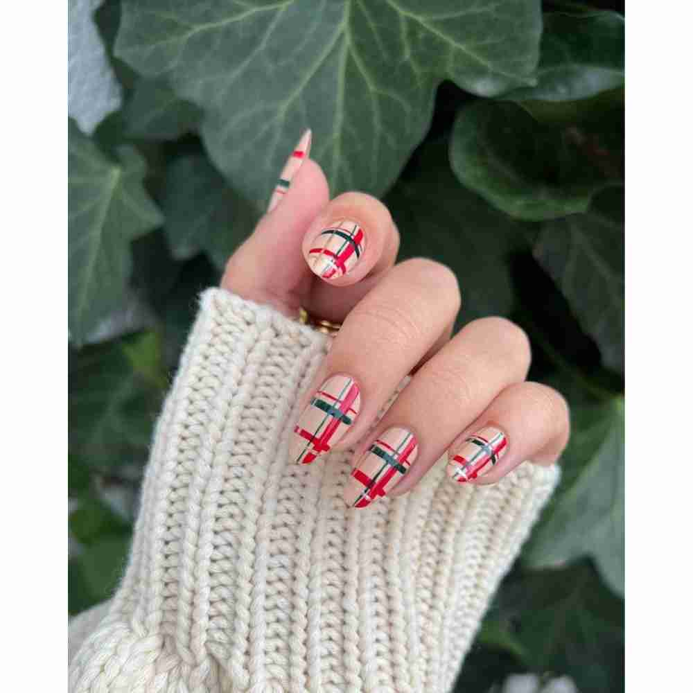 Uñas con efecto suéter liso