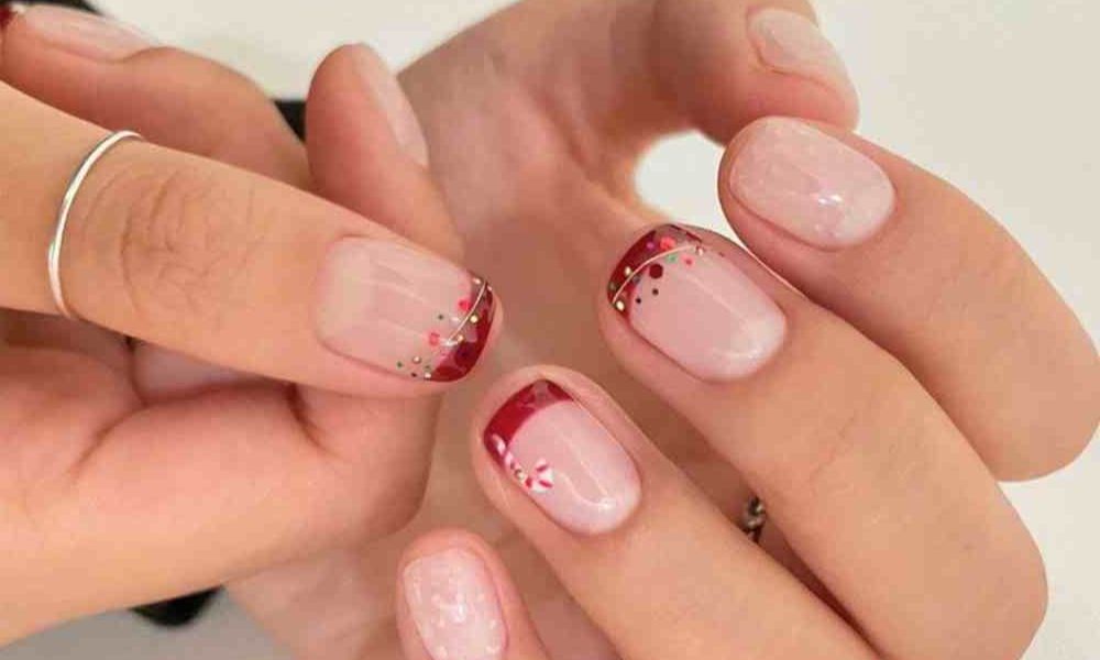Francés minimalista rojo para navidad