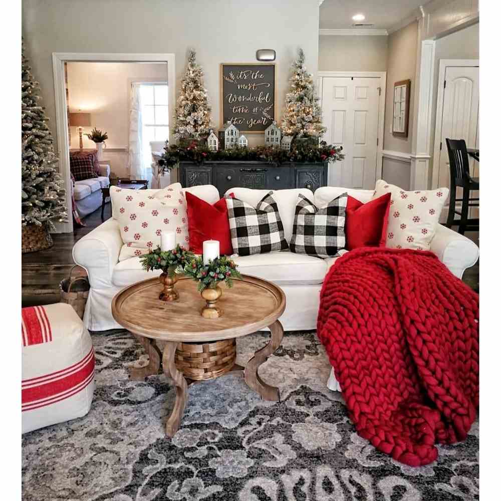 Frasada roja Decoración navideña con frasada roja