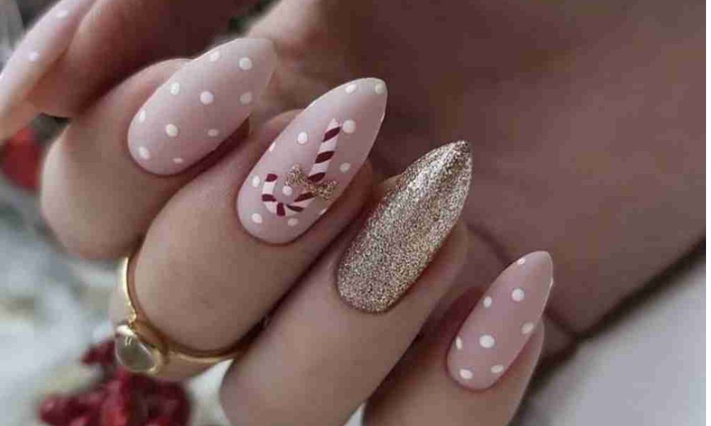 Rosado con glitter dorado