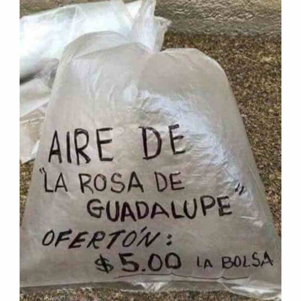 Aire de "La Rosa de Guadalupe" Regalo de broma de aire de la rosa de guadalupe para navidad