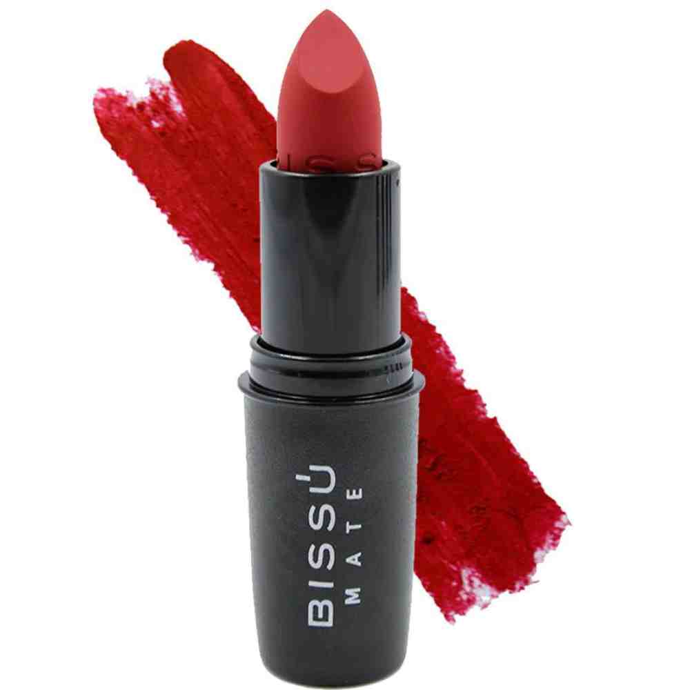Labial efecto Mate de Bissú labiales rojos para lucir un makeuo holiday