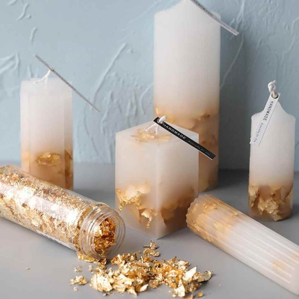 velas doradas para ritual de abundancia