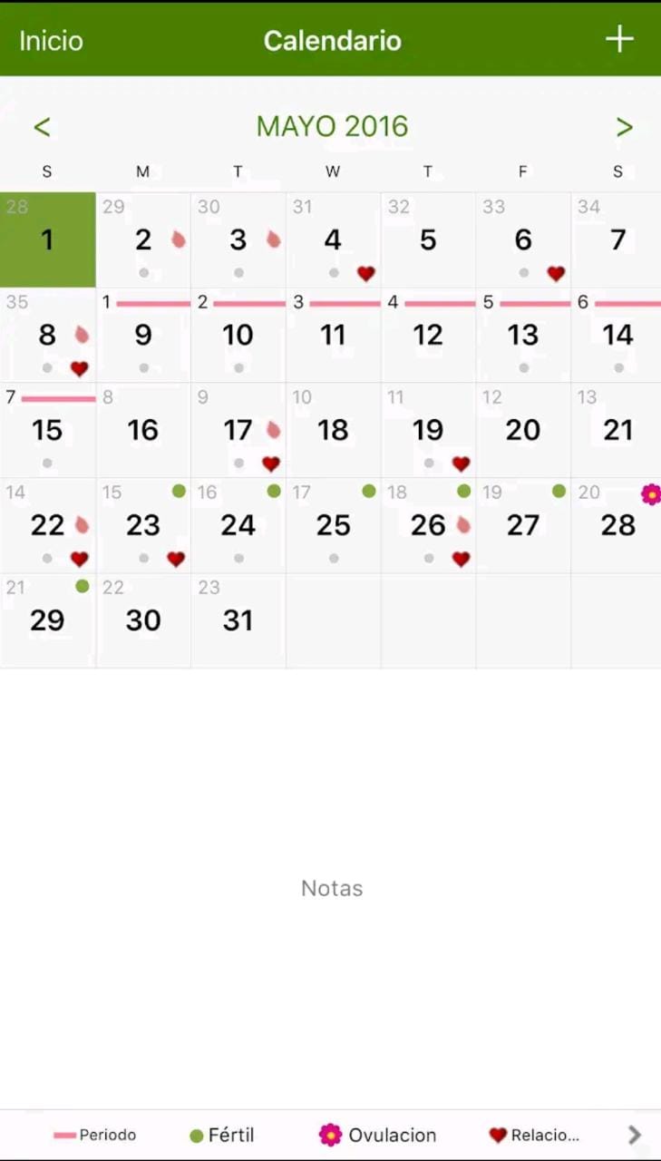 app para registro de ciclo menstrual app alerta período