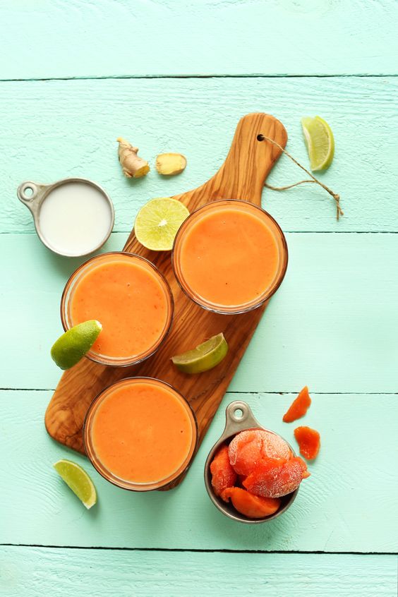 Batidos de leche materna con papaya