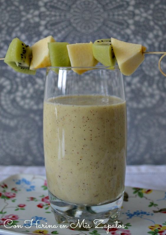batido de manzana para la digestión y la lactancia materna Batido de manzana