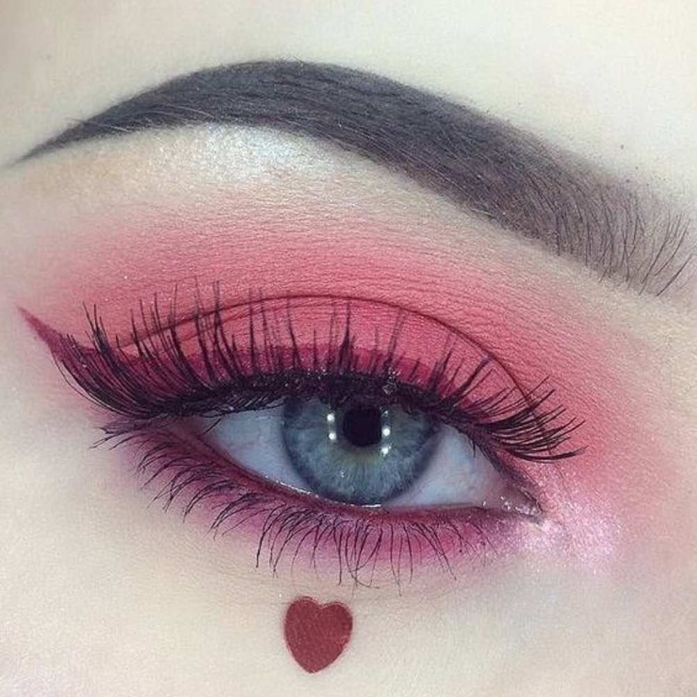 maquillaje rojo para san valentin