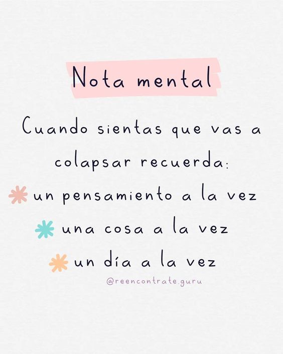 Nota mental frase para la ansiedad