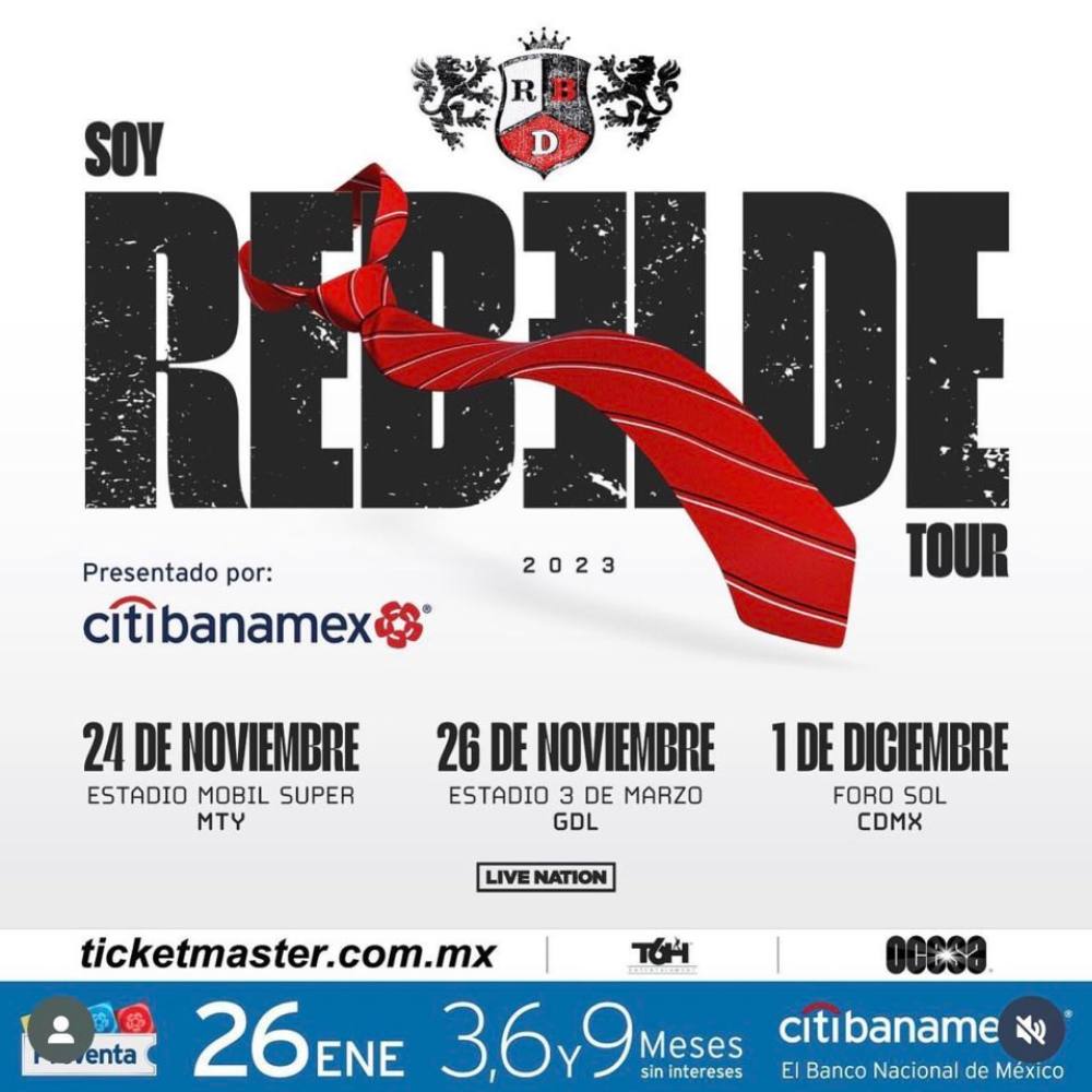 RBD Tour 2023: Estas son las fechas y los precios de los boletos 2