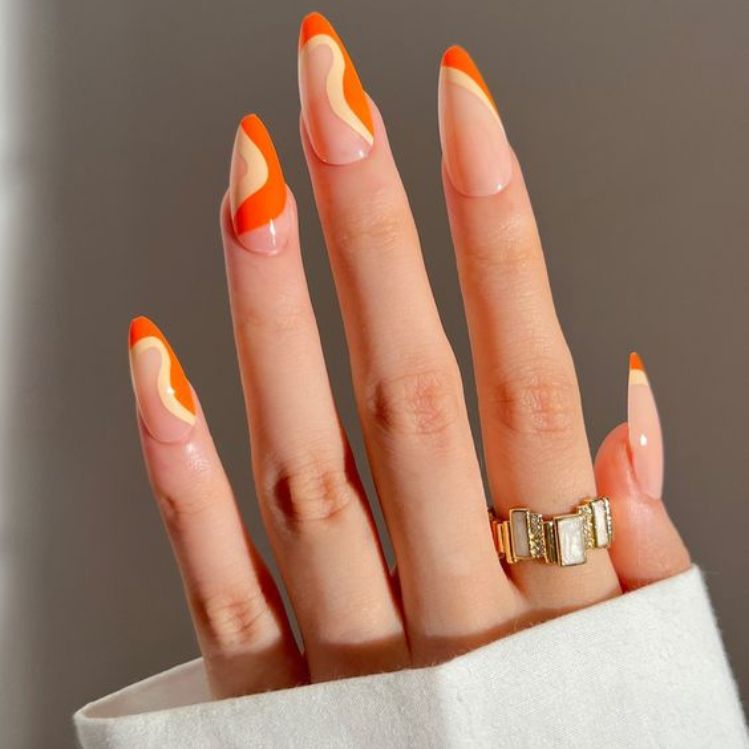 UÑAS COLOR NARANJA 2023