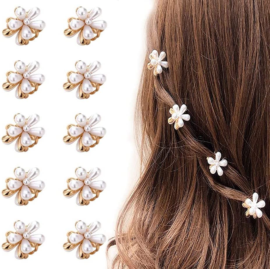 clips de flores elegantes para peinado de niña