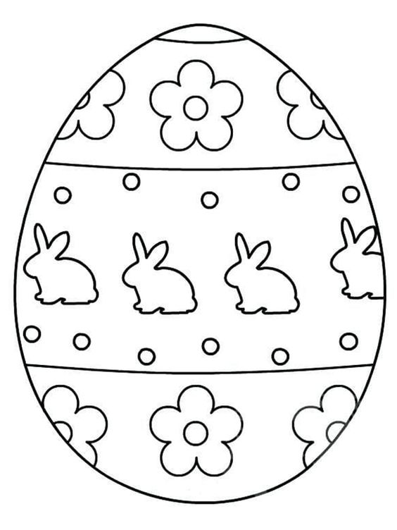 dibujo de huevo de pascua 