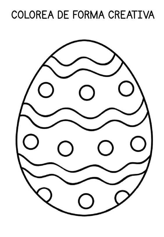 huevo de pascua dibujo para colorear