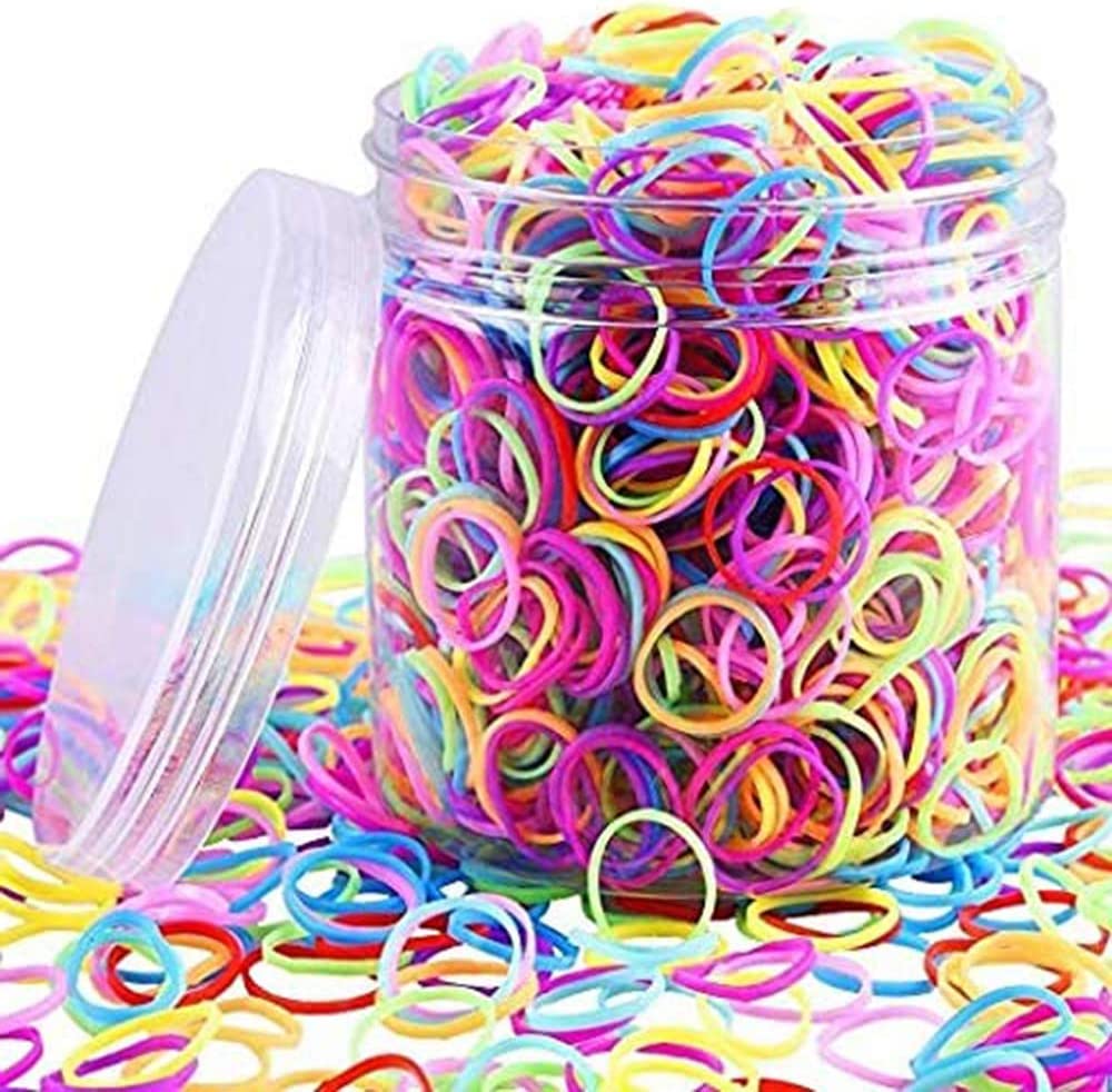 ligas de coores para peinado de niñas