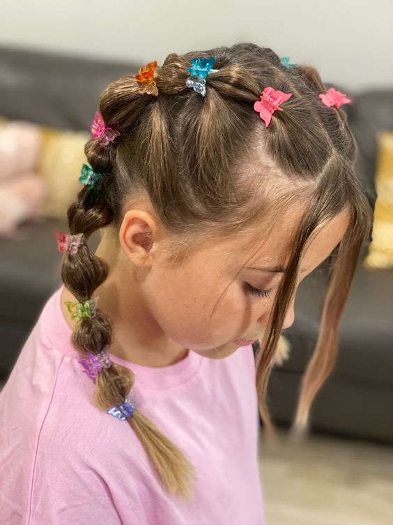 Bubble Braid peinado para niña