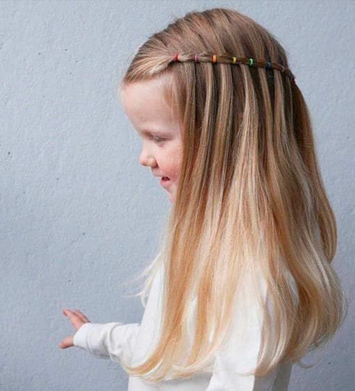 peinado con ligas niña