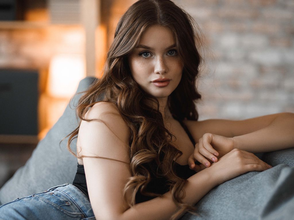 Melena con cabello ondulado