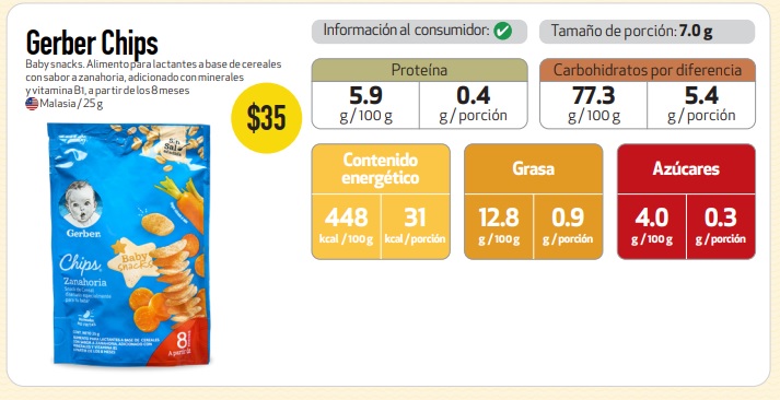 gerber chips comida solida pra bebes de 6 meses