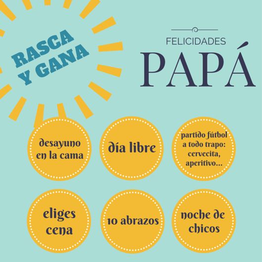 Rasca-gana manualidades para el día del papá