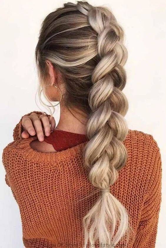 trenza holandesa cabello largo