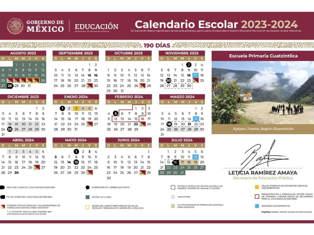 Vacaciones y puentes del ciclo escolar 2023-2024: Planifica tus salidas