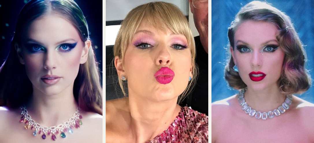 Behind Taylor Swift's dazzling make-up looks in her new 'Bejeweled