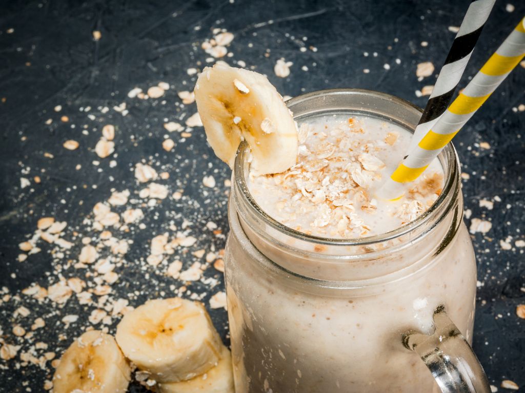 licuado de avena con plátano