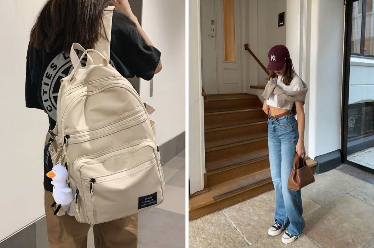 Ideas de outfits universitarios que combinarán perfecto con tus mochilas