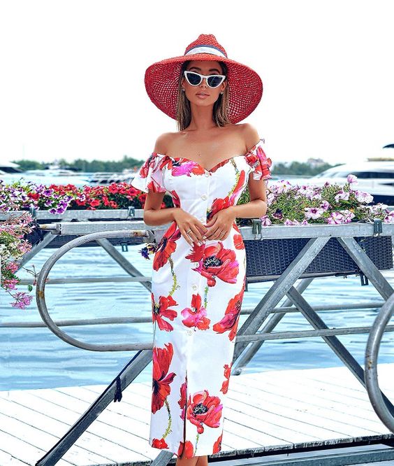 vestidos de verano con sombrero 