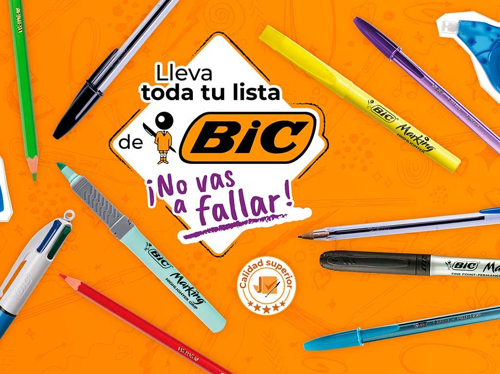 Prepárate para el mejor ciclo escolar con BIC "No sabe fallar"