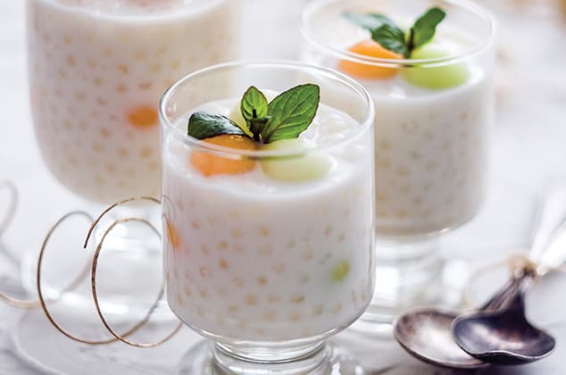 tapioca con leche de coco