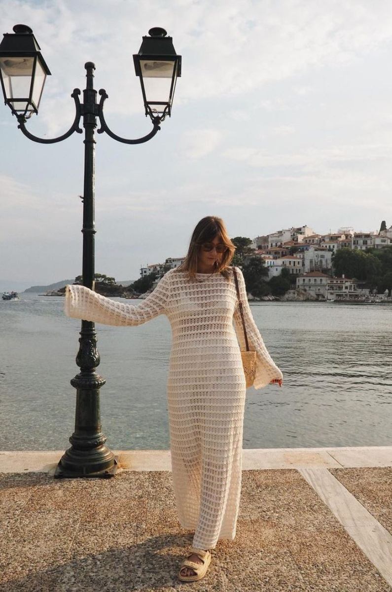 Vestido de playa tejido