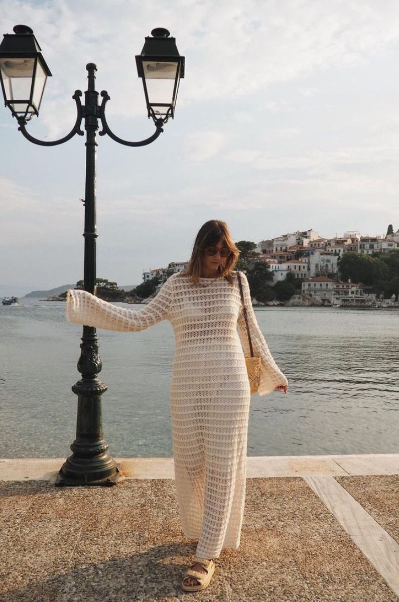 Vestido de playa tejido