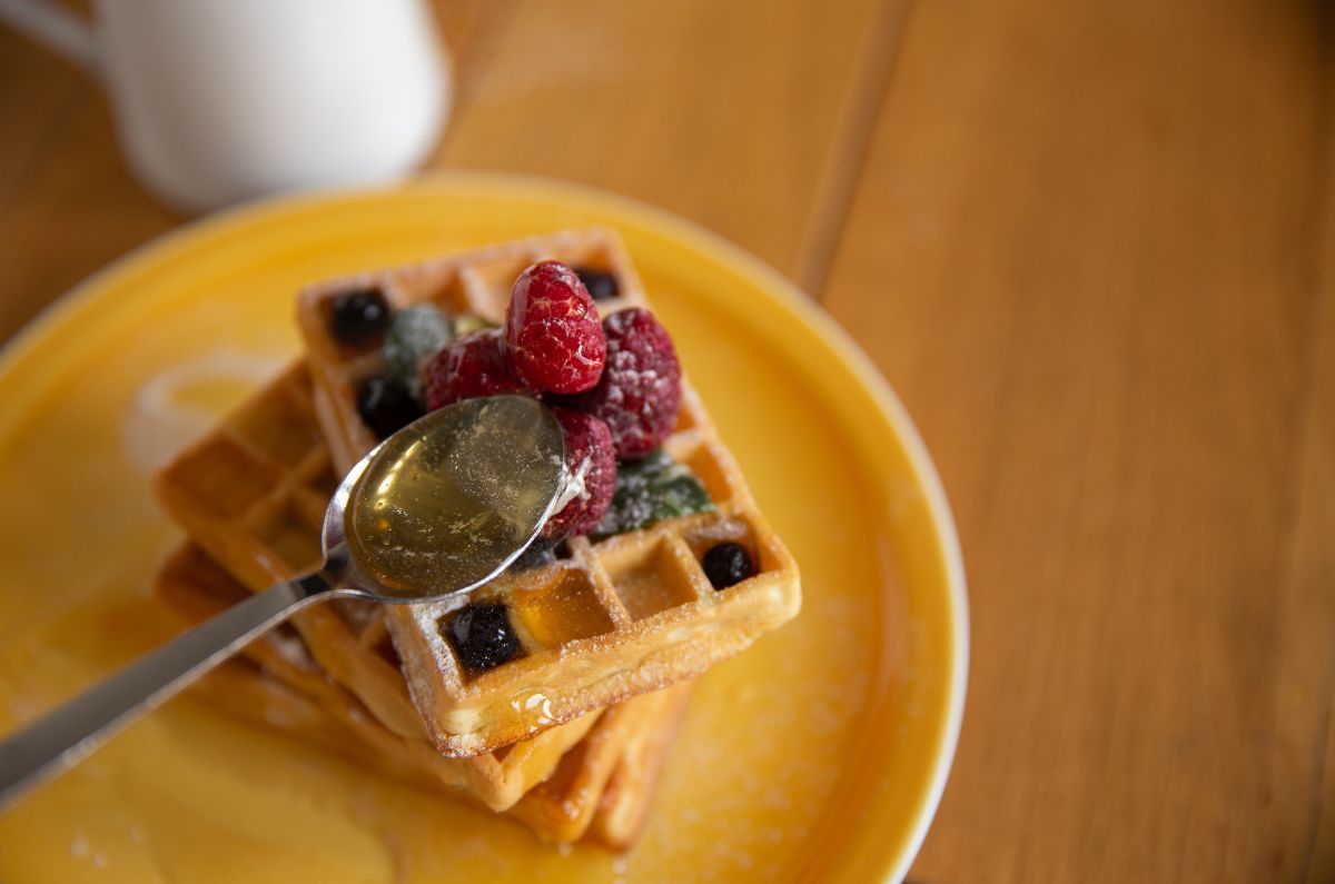 waffles con frutos rojos 