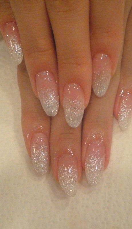 manicure efecto azucar con glitter