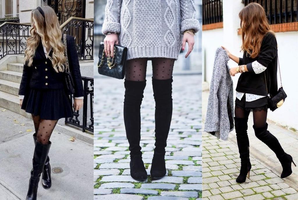 Medias con botas largas