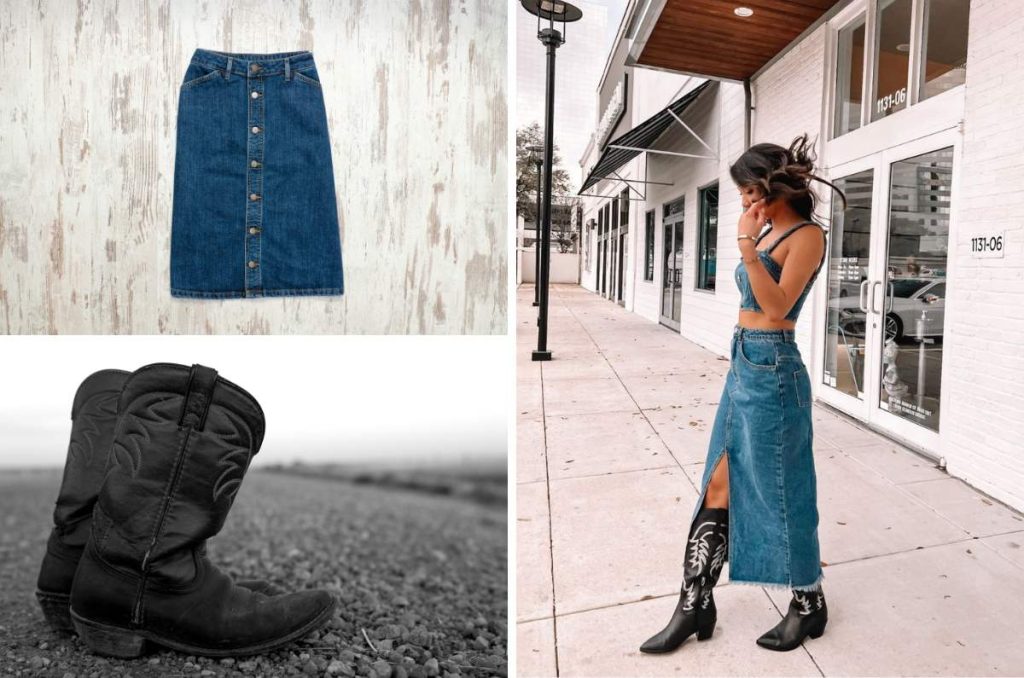 Outfits con botas vaqueras que estarán en tendencia este año 3