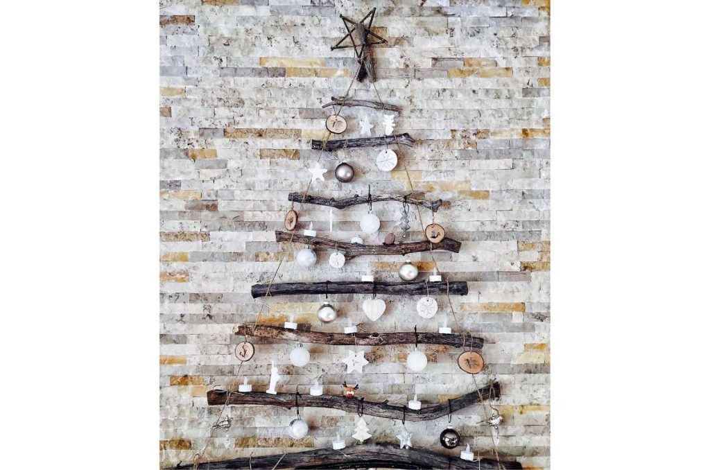 árbol de pared decoraciones navideñas