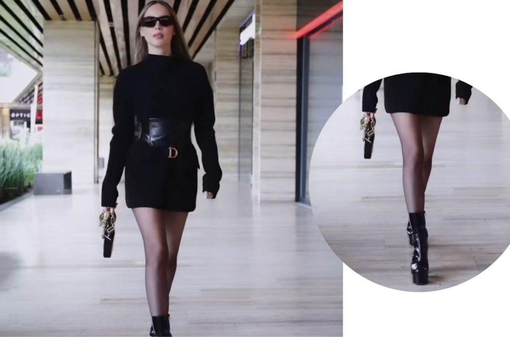 Belinda muestra cómo transformar un suéter oversized en un mini dress 0