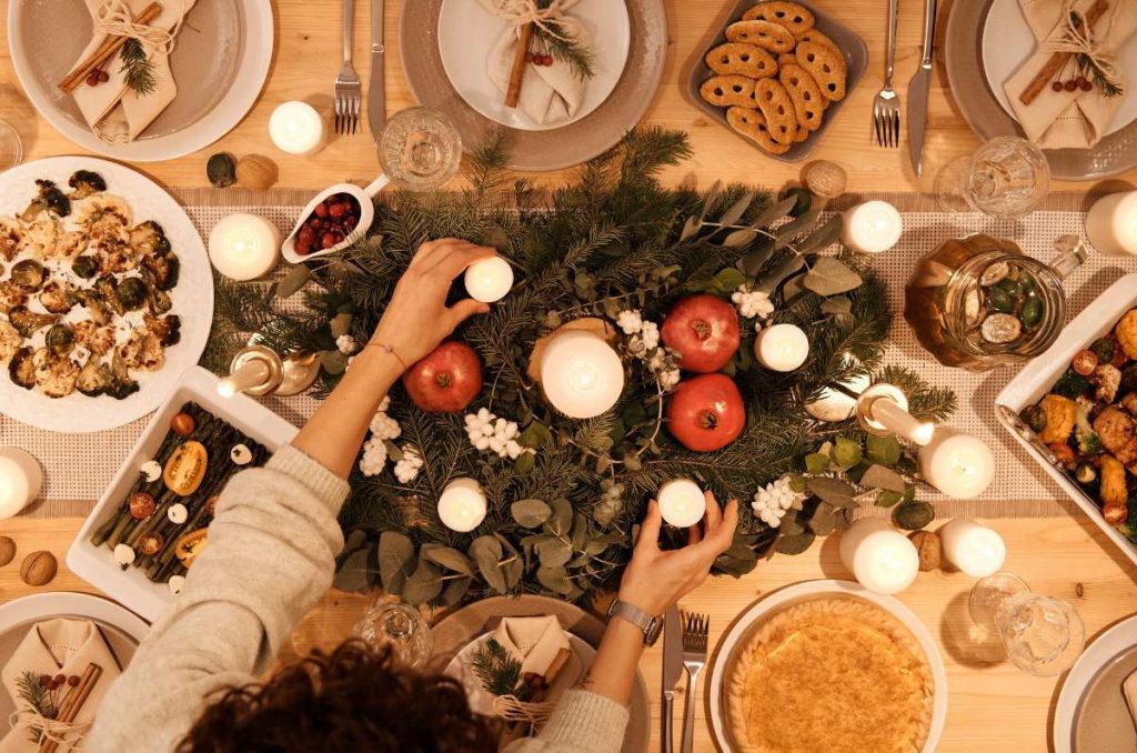 decoracion para mesa de Navidad