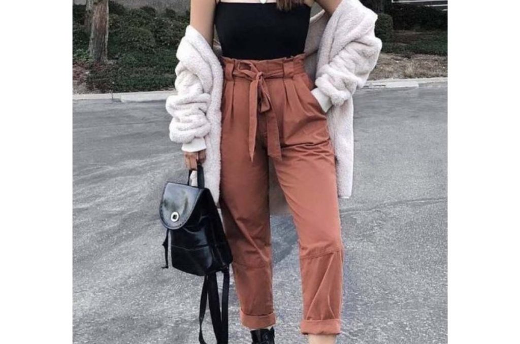 Outfits con pantalones paper bag para todo tipo de cuerpo 1