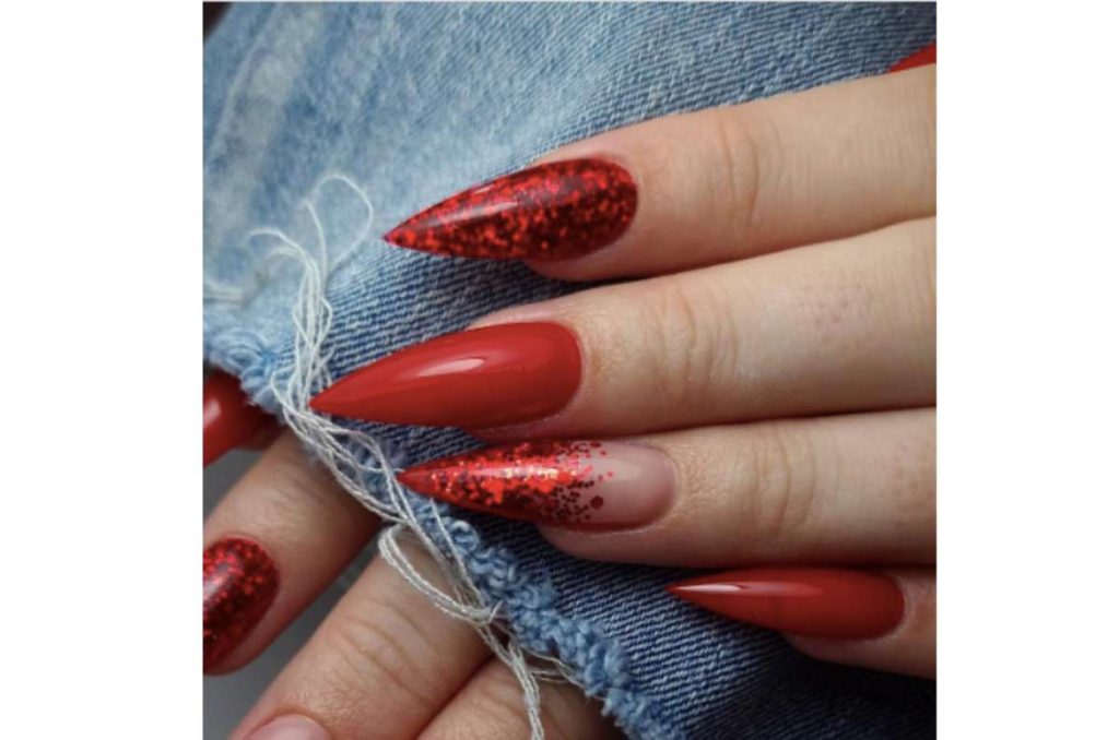 stiletto red velvet