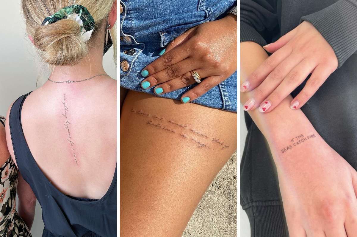 Dónde tatuarse una frase: 10 lugares coquetos y sexys