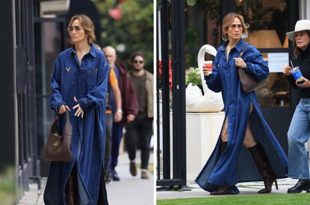 El elegante y sexy vestido denim de JLo perfecto para mujeres de 50s 1