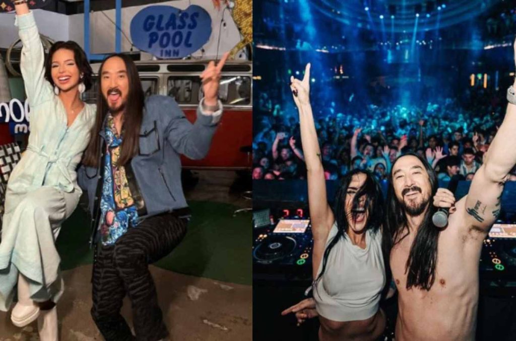 Ángela Aguilar compartió escenario en el EDC México 2024 junto a Steve Aoki 1