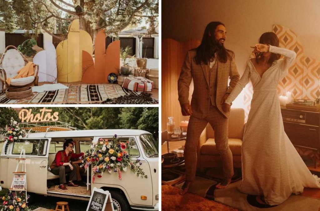 ideas para boda groovy retro