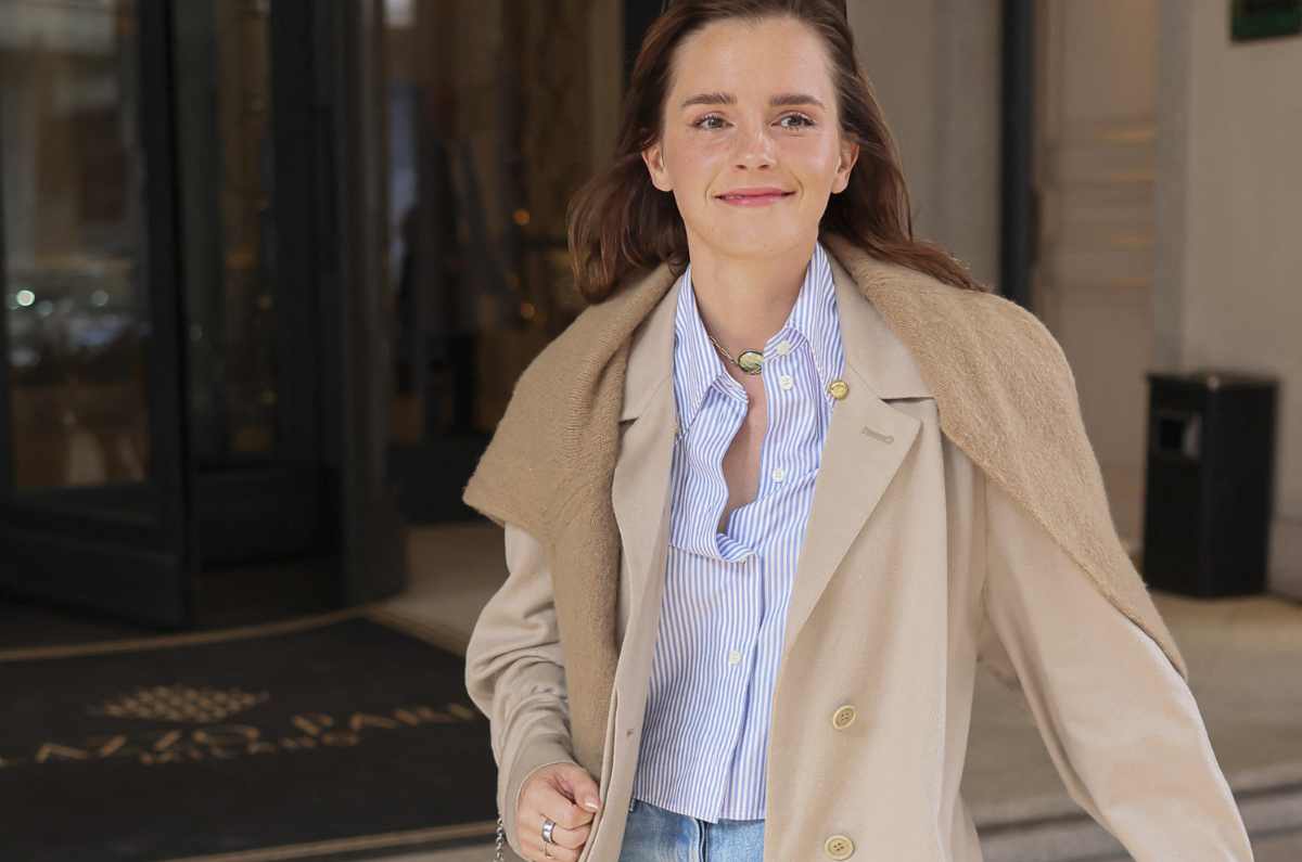 Emma Watson deslumbra en la Semana de la Moda de Milán luciendo un vestido coquette