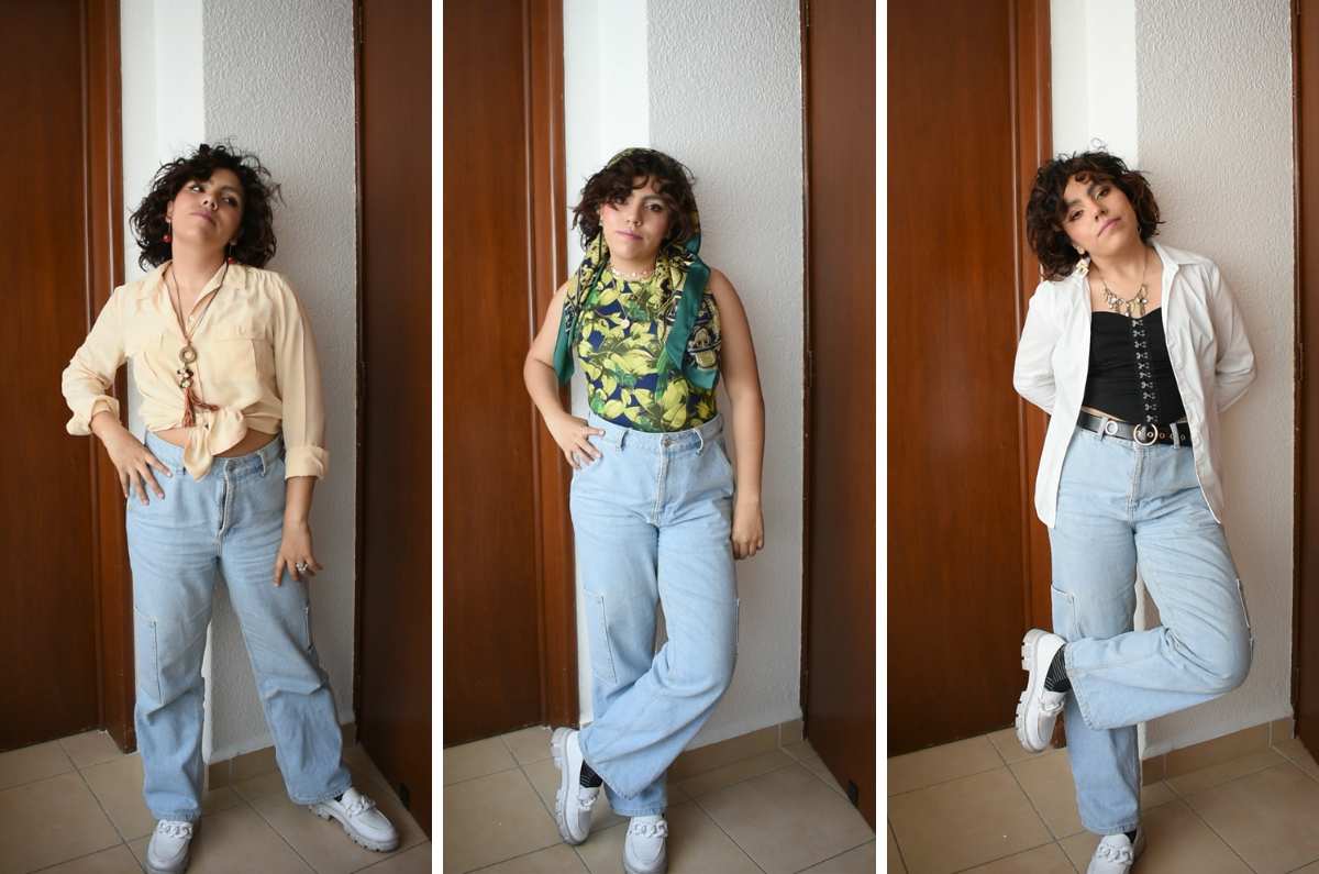 8 outfits con jeans anchos que te hacen ver delgada y arreglada - Mujer  saludable 10