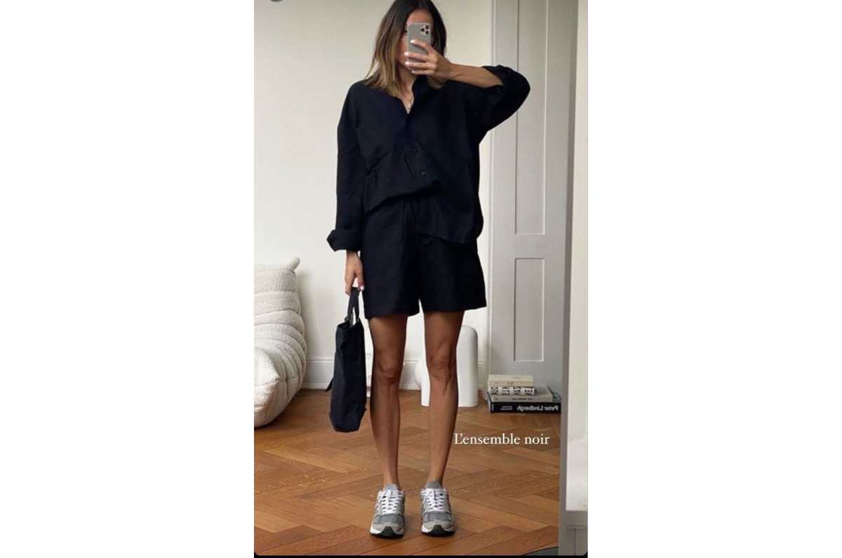 outfits-negros-minimalistas-short